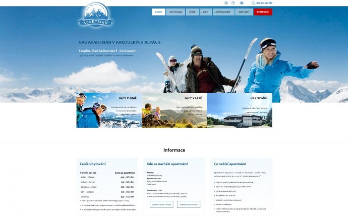 Apartmán Bad Mitterndorf - reference, webdesign, tvorba www